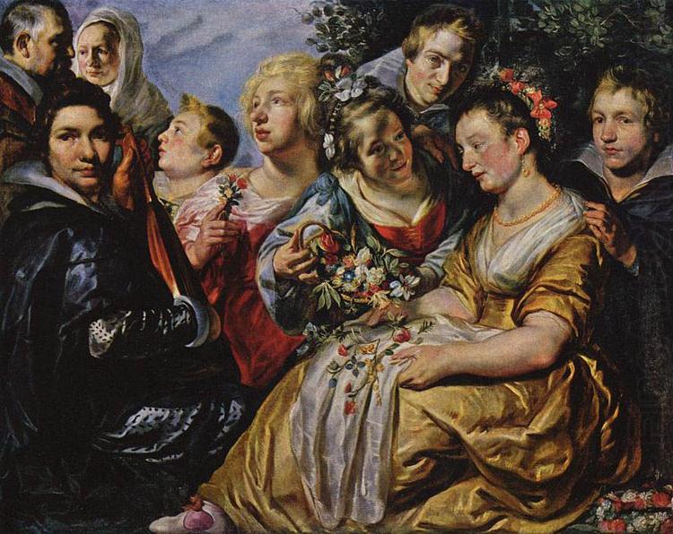 Jacob Jordaens Self portrait with his Family and Father-in-Law Adam van Noort china oil painting image